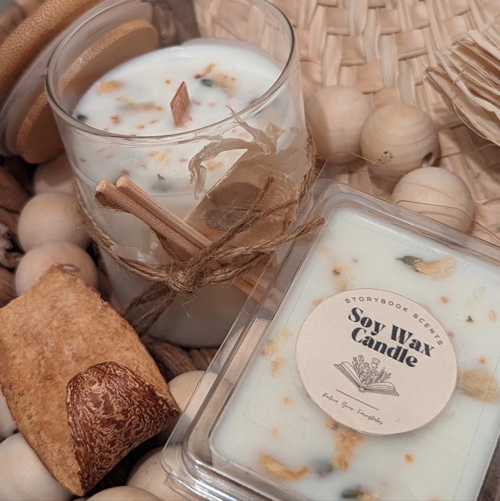 Orange scented soy candle set